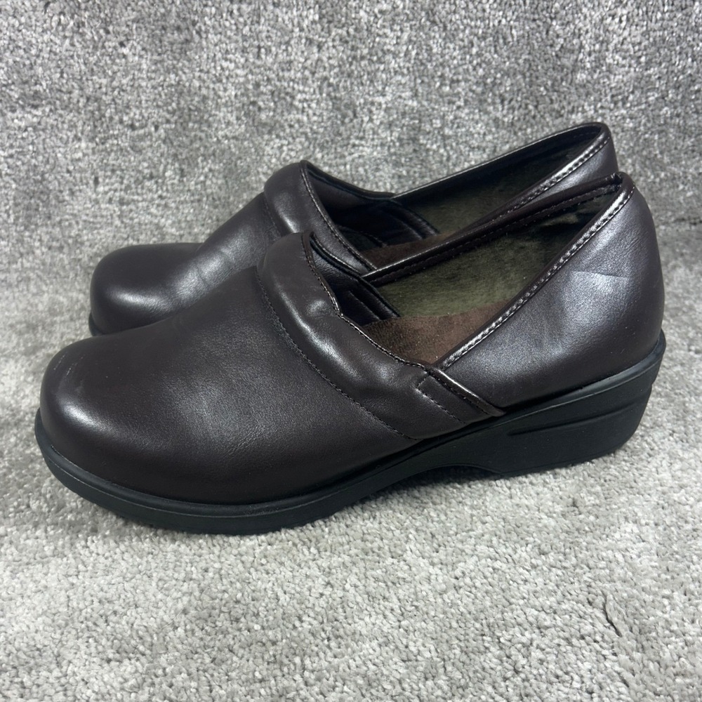 Dunes Clogs Brown Slip Resistant Work Shoes Womens 10